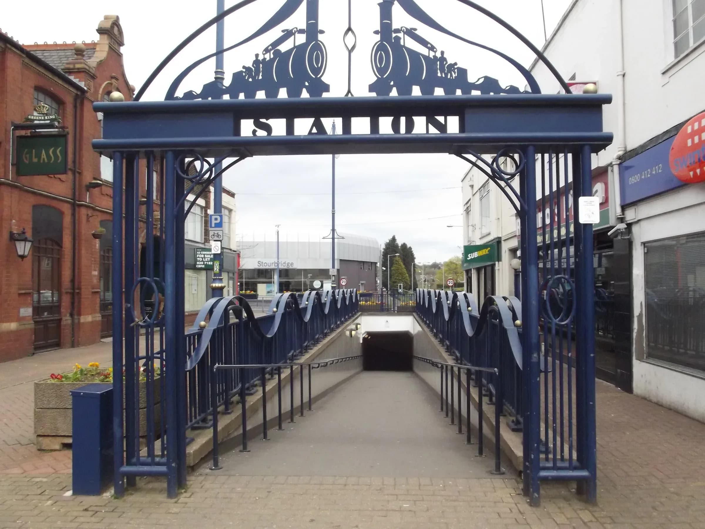 Stourbridge Interchange on Foster Street, where the bus station meets the railway.